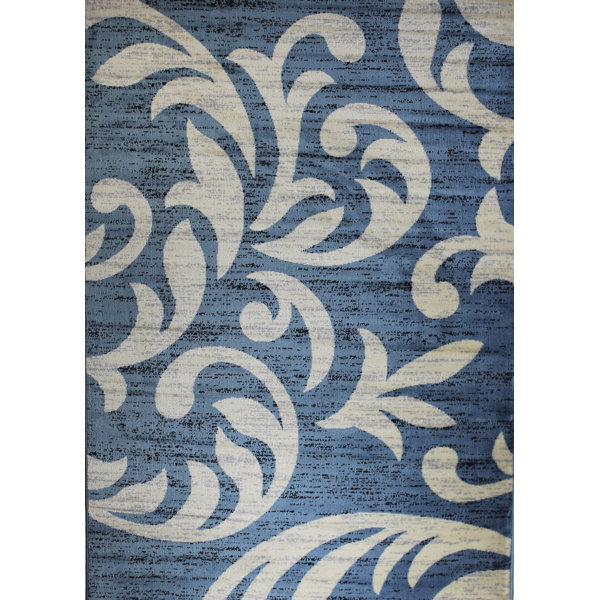 Charlton Home® Knoxville Performance Blue Rug & Reviews Wayfair